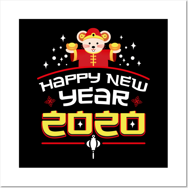 Chinese New Year 2020 Year of the Rat Wall Art by psiloveyou